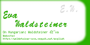 eva waldsteiner business card